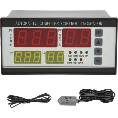 Contrôleur d’incubateur automatique pour œufs – Thermostat + capteur hygrothermique intégré – 110 V, précision élevée (1/5)