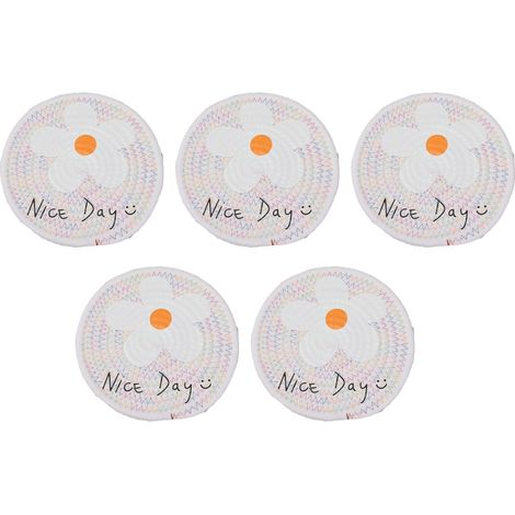 Tapis De Table Rond Lavable Ensemble De 5 Napperons Résistants Pour Intérieur Et Extérieur (1/5)