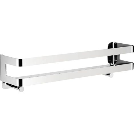 Etagere Douche Murale -Rangement Douche en Acier Inoxydable SUS304, Etagere Salle de Bain avec Crochets,Organise les Produits de la Salle de Bain et de la Cuisine (Argent) (40cm) (1/5)