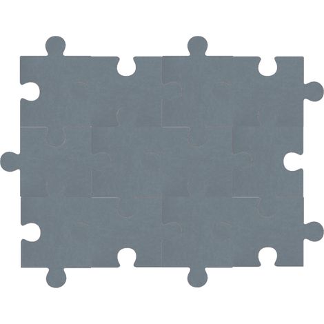 Set of 12 Adhesive Sound-Dampening Foam Wall Panels, Felt Puzzle Board, Sound-Absorbing Wall Decor, Grey, 20 x 30 cm (1/5)