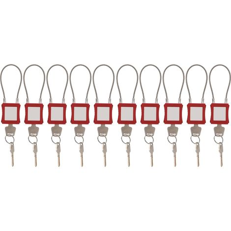 Cryfokt Lot de 10 cadenas de consignation étiquetage à clés (1/5)