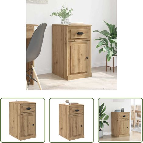 Rangement salon - Meuble d'appoint Chêne artisanal 40 x 50 x 75 cm (1/5)