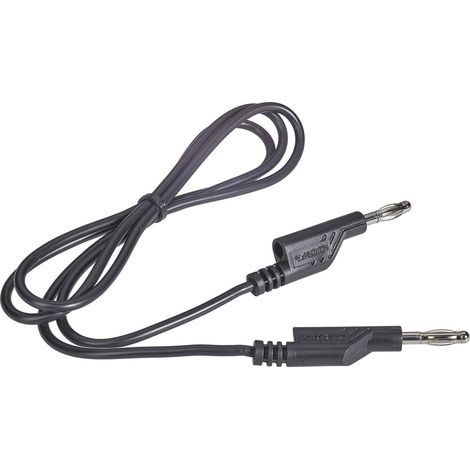 VOLTCRAFT  Messleitung Lamellenstecker 4 mm Lamellenstecker 4 mm 1.00 m Schwarz 1 St. (1/2)