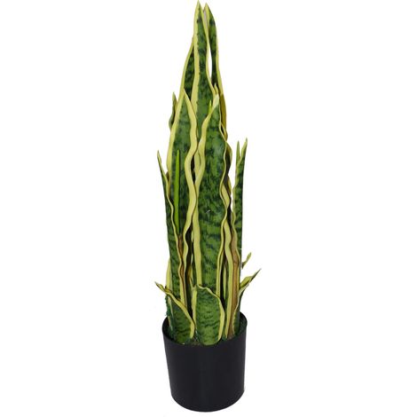 55cm Artificial Sansevieria Yellow Green Indoor Plant (1/2)