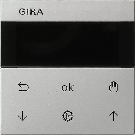 Gira S3000 Jal.-/Schaltuhr Display System 55 Edelstahl(lack.) [5366600], 5366 600 (1/2)