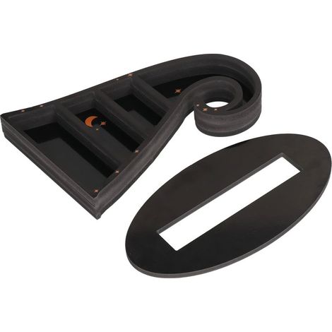 Vitrine Gothique Chapeau de Sorcière en PVC Cristal Solide, Étagère Décorative pour Bureau Chambre, Pierre Artificielle (1/5)