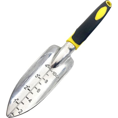 Pelle À Main - Tête En Aluminium Moulé - Poignée Ergonomique Antidérapante En TPR - Pour Jardinage, Désherbage, Plantation Et Transplantation - 1 Pièce (1/5)