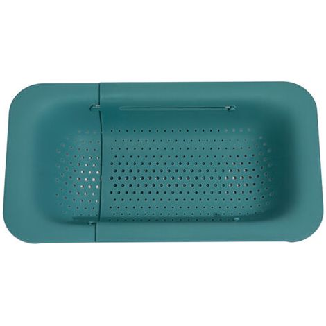 Sollbry Panier de Vidange Support De Vidange D'évier en Plastique Rétractable Egouttoir Cuisine pour Stockage et Lavage des Vaisselle Fruits Légumes (Vert) (1/3)