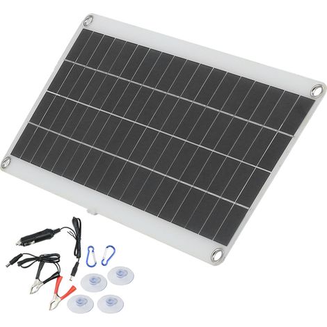 20-W-Polykristallin-Solarpanel mit zwei USB-Akkuladegeräten als Stromversorgung für Notbeleuchtung an Mobiltelefonen (1/5)