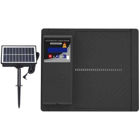 Porte de Poulailler électrique Programmable à Ouverture Horizontale USB, Porte Automatique de Poulailler, Porte de Poulet avec Minuterie pour la sécurité des Canards de Ferme et