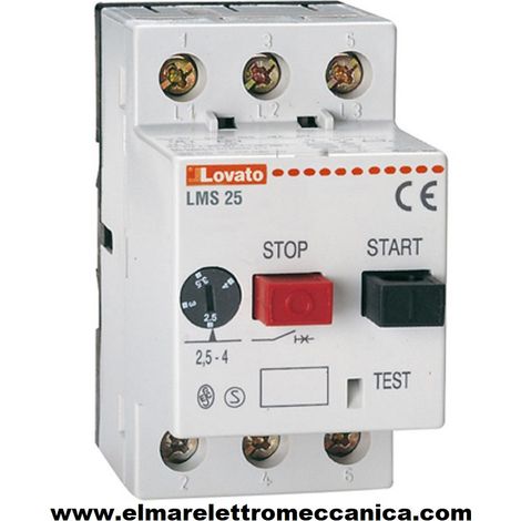 Lovato LMS 25 1 - 1,6 A Interruttore Salvamotore Magnetotermico