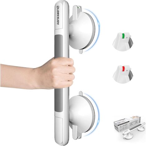Shower handle with 2 suction cups, Bathtub handle, Suction cup shower handle, No drilling required, Shower handle, Mobile bathroom grab bars (1/5)