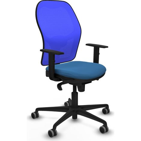 Jorquera sincro malla azul similpiel azul claro brazos 1D base nailon ruedas 65mm engomada (1/5)