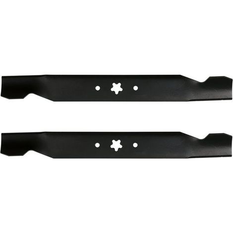 Kit de 2 lames de 49 cm pour tondeuse avec fixation étoile à 5 branches, remplace Husqvarna 532-1278-42, 532-1384-97, AYP, LT125