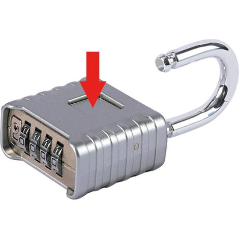 Cadenas de sécurité à combinaison réinitialisable à 4 chiffres, en acier inoxydable argenté, pour armoire ou boîte à outils. (1/5)