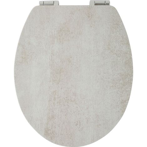 Abattant WC MDF compressé frein de chute gris 42.5cm – Charnières inox – Patin antidérapant en gomme – Fixations universelles – Guy Levasseur (1/3)