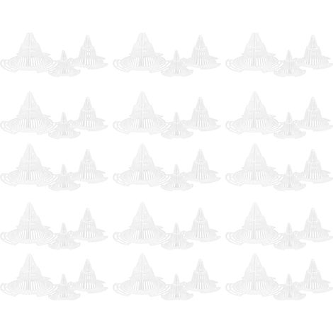 Lot de 45 Coussinets De Jardinage en Maille pour Bonsaï avec Système De Drainage Et Couvercles pour Trous De Pots Fabriqués en Polypropylène Blanc Ils Servent Également De (1/5)