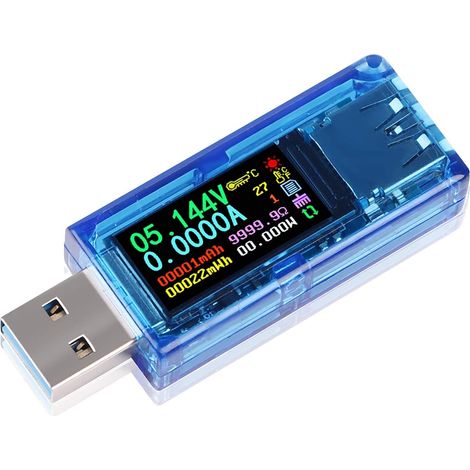 USB 3.0-Tester, Multimeter, 3,7–30 V, 0–4 A, USB, digitaler Strom- und Spannungsprüfer, Voltmeter, Amperemeter, Kapazität, Netzteil, Ladegerät, Detektor, verbesserte Version AT35 (1/5)