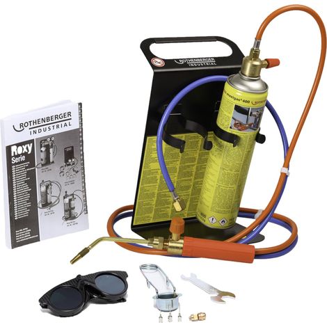 ROTHENBERGER Industrial Autogenschweiß- und Hartlötgerät Roxy Kit PLUS mit Zubehör-SET inkl. MAXIGAS 600ml - 1000001272 (1/3)
