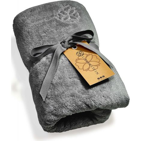 Liebenstein Saunatuch 70x200 cm Premium Saunahandtuch aus Baumwolle Anthrazit (1/5)