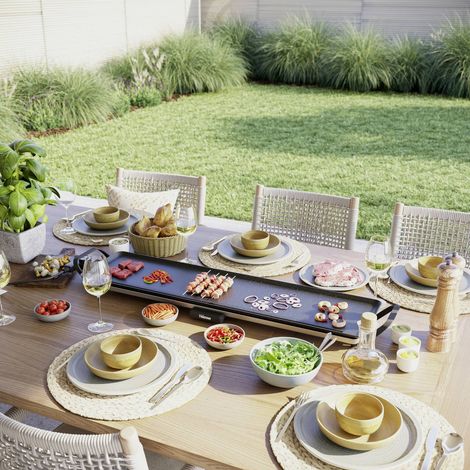[NEUWERTIG] B-Ware Tristar Grillplatte Elektro Grill Grillplatte Schwarz Slim XL BP2669 (1/2)
