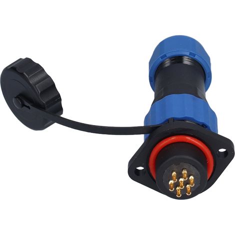 Connecteur étanche à bride SP16 pour l'aviation, IP68, mâle et femelle, 7 conducteurs (250 V 5 A) (1/5)