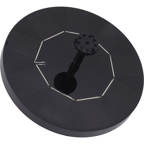 Fontaine solaire ronde flottante de 2,5 W pour bain d'oiseaux, bassin et jardin.