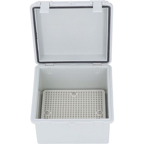 Boîte de dérivation étanche IP67 avec couvercle à charnière, ABS gris pour projets électriques extérieurs (1/5)