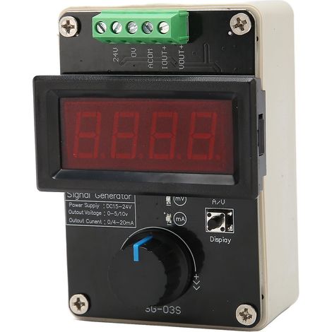 Générateur de signaux 4 à 20 mA, tension et courant continus réglables de 0 à 10 V, 0 ou 4 à 20 mA, simulateur analogique (1/4)