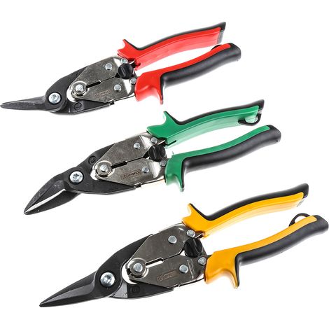 Jeu de cisailles d'aviation RS PRO, Long. 250 mm, Type Gauche, droite, droit ( Prix pour 1 Jeu ) (1/5)