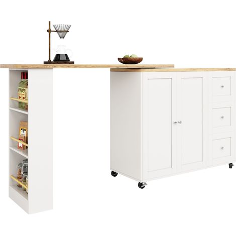 GagaÎlot bar pivotant 360° blanc 203x39x104 cm (1/5)