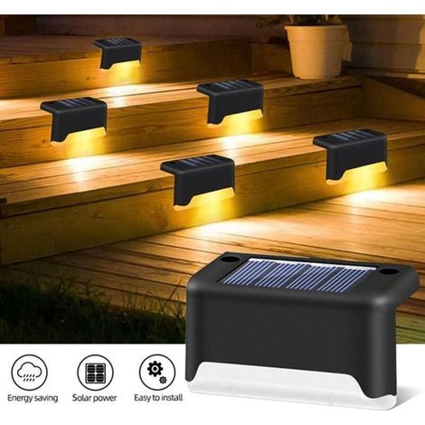 Lampe solaire pour extérieur LED lumières de pont Lampe de marche Lumière solaire Lampe d'escalier de chemin extérieur extérieur pour clôture de terrasse et marches