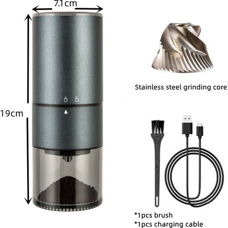 Moulin à café manuel portable en acier inoxydable avec broyeur (1/5)
