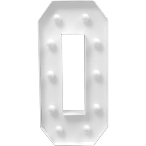 Lettre lumineuse géante LED 91,5 cm – Lettre O – Lumière chaude 2000-3000K – Pour mariage, anniversaire, fête et décoration – Alimentation par piles AA (non incluses)