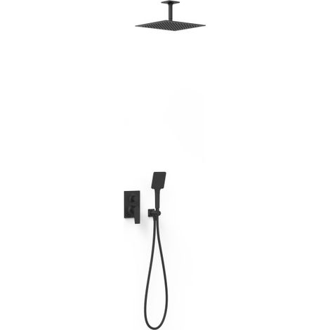 Kit mitigeur encastré 2 voies Rapid‑box pour douche Project Noir mat - TRES 22138003NM