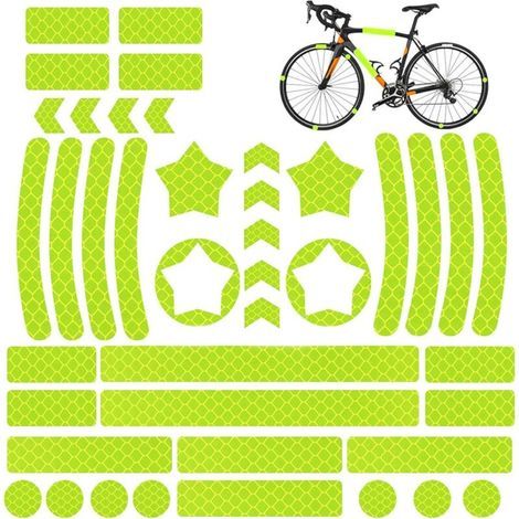 42 Stück reflektierende Fahrradhelmaufkleber, Klebeband, reflektierende Aufkleber für Fahrräder und Helme (1/5)