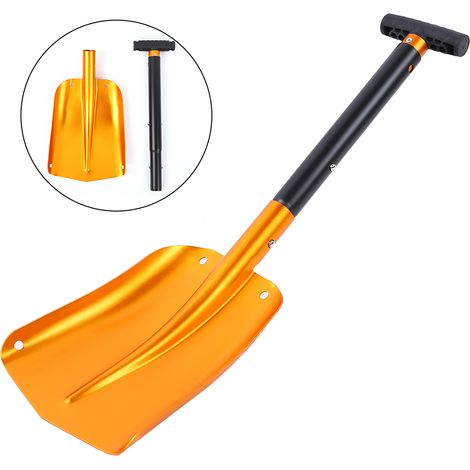 Pelle pliante multifonction en aluminium pour extérieur, neige et boue, outil de randonnée et camping. (1/5)