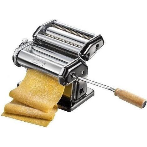 Imperia IMPERIA1198005782001193 Macchina per la Pasta Manuale con Regolazione 6 Livelli e Accessorio Duplex Tagliatelle Fettuccine colore Nero (1/2)