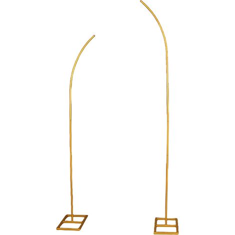 Supporto per sfondo ad arco in metallo per piante rampicanti - Arco a palloncino curvo per la decorazione del prato del giardino - Oro - 180+210 cm (1/5)