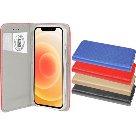 cofi1453® Buch Tasche "Smart" kompatibel mit iPhone 12 Handy Hülle Etui Brieftasche Schutzhülle mit Standfunktion, Kartenfach Gold