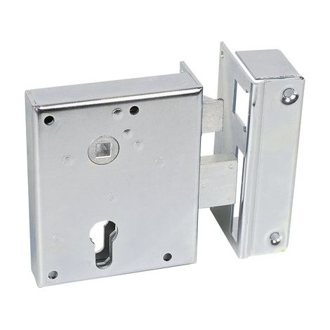 Vachette – Serrure électrique applique Alsace 7316D – Tension 12V – Manoeuvrage à clé – Protection anti-effraction – Entraxe 70mm (1/3)