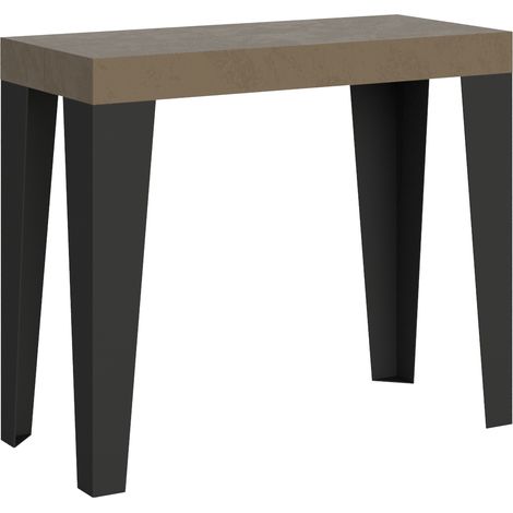 Table console extensible 90x40/300 cm Gris tourterelle Flamme