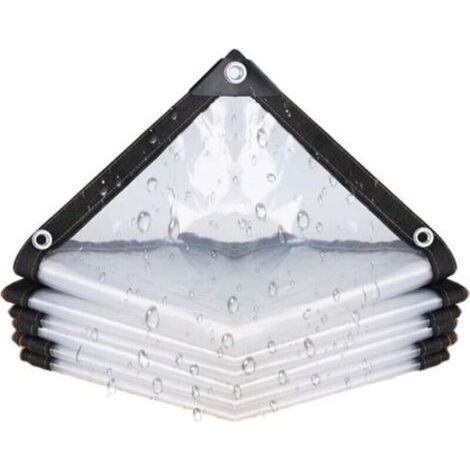 1x2m Bâche Étanche Transparente avec Œillets, Bâche Imperméable pour Poulailler, Bache Transparentes Exterieur Plastique, Bâches De Protection Résistante À La Poussière Et À La Pluie (1/5)