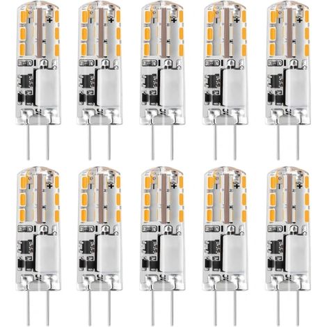 Filiyano-Ampoules LED G4 12V Blanc chaud 3000K 120LM, 2W Non dimmable Lot de 10[CO] (1/5)
