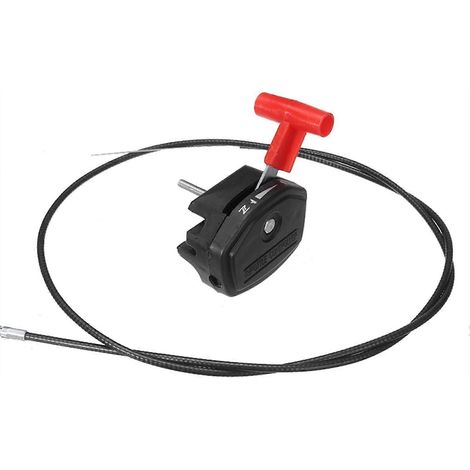 Câble d'accélérateur pour tondeuse à gazon, 1 pièce, câble de 142 cm (56 pouces), kit de poignée de commande en alliage plastique et pièces détachées pour tondeuse à gazon (1/5)