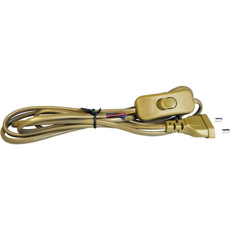 Câble de connexion plat avec interrupteur (2x0.75mm) 1.5M Or