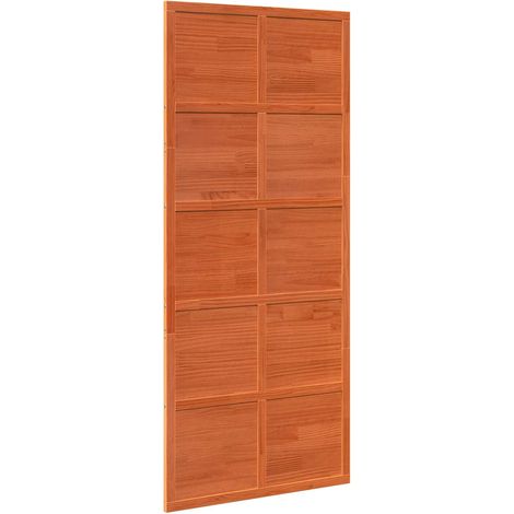 Barn Door Wax brown 90 x 208 cm Solid Pine Wood vidaXL