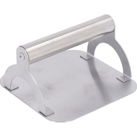 Antihaftbeschichtete Fleischpresse aus Edelstahl, schnell und einfach für Hamburger, zum Kochen und Grillen im Freien, 14 cm x 14 cm (1/5)
