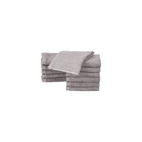 A (30×30×0.1cm)Gris Lot de 12 petites serviettes en coton, Gant de toilette, 30 x 30 cm (1/4)