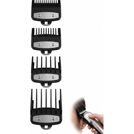 Lot de 4 Sabots de Guidage Tondeuse  Peignes Limitateurs Noirs, Précision Longueurs (1/5)